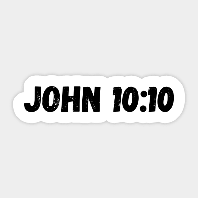 Tshirt jonh 10:10 Sticker by Designofsky